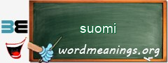 WordMeaning blackboard for suomi